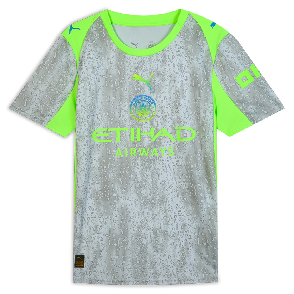 

Puma Men's MCFC 3rd Jersey Replica Sky Blue Green Short T-shirt 78036203