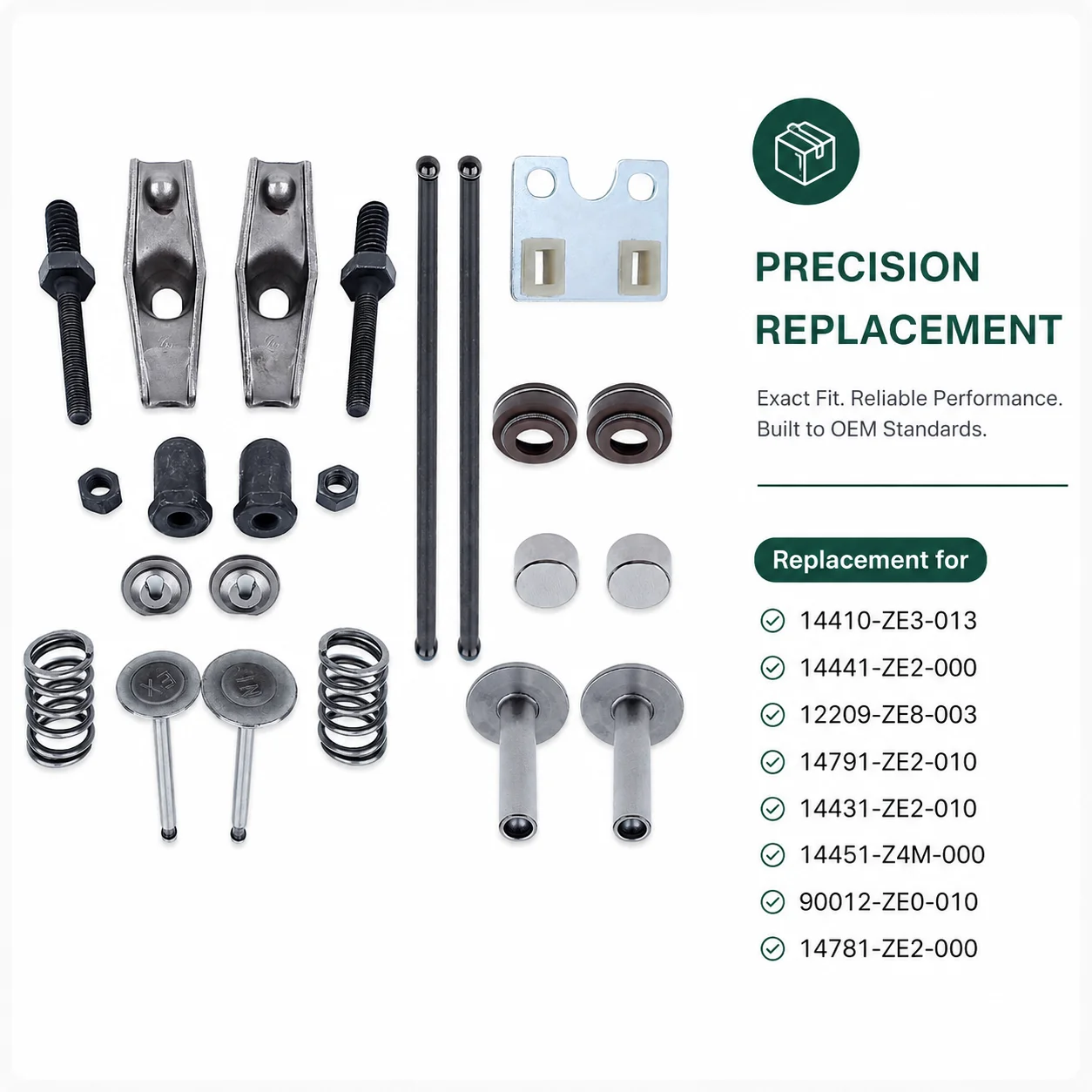 23pcs Valve Push Rod Kit Guide Plate Rocker Arm for Honda GX340 GX390 188F 5KW 6.5KW Lawn Mower Engine Replaces 14410-ZE3-013