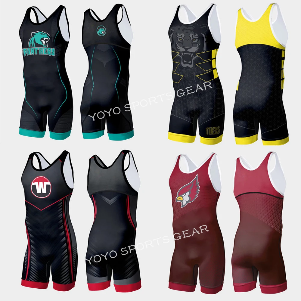 

Youth and Adult Wrestling Singlets Suit Boxing Triathlon Bodysuit Iron Men Swimwear Gym Sport Fitness Skinsuit Running Wear