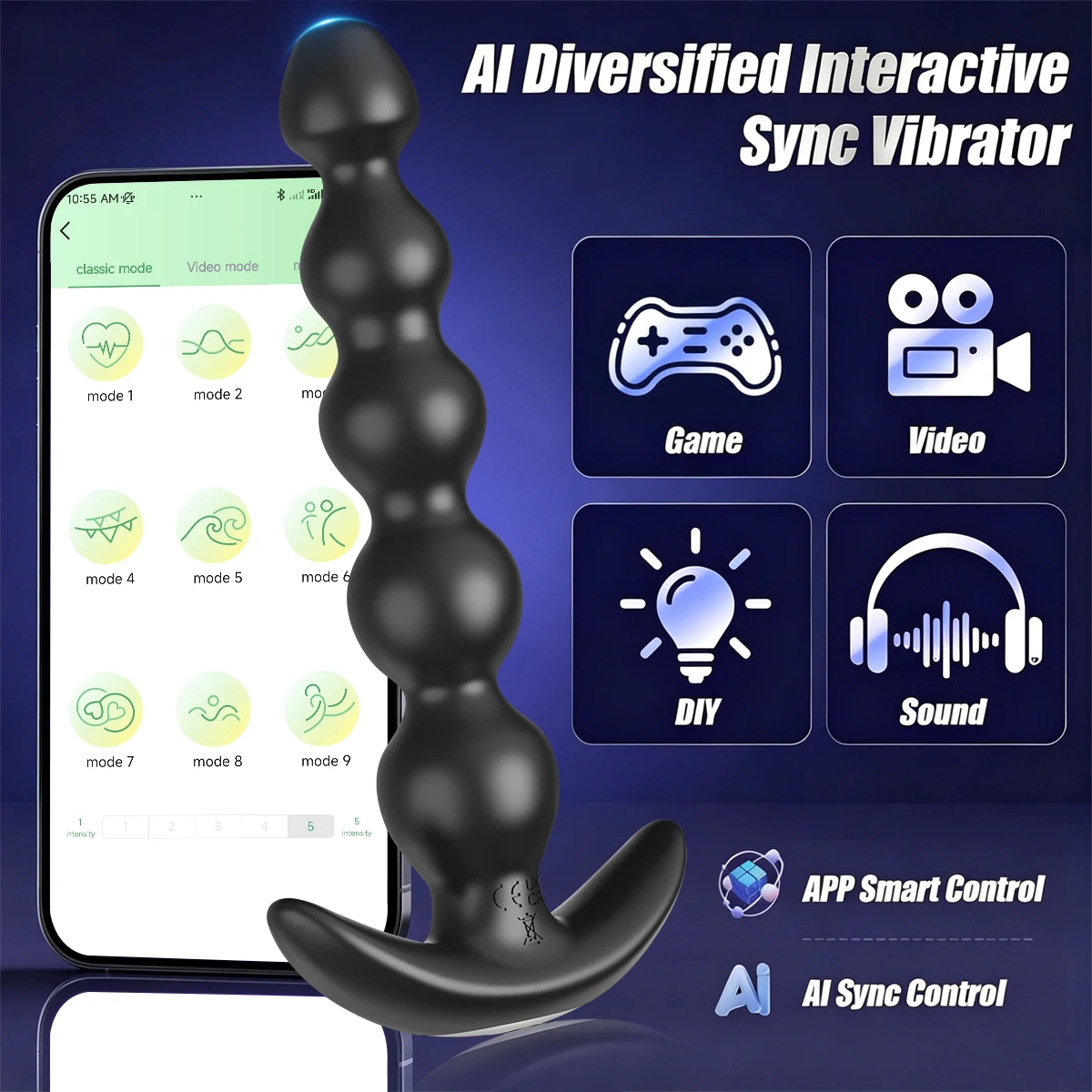 APP Control Anal Plug 10 Vibration Mode Vibrator Prostate Massager Wireless Remote Butt Plug Adult Sex Toys for Women Male Gay 3