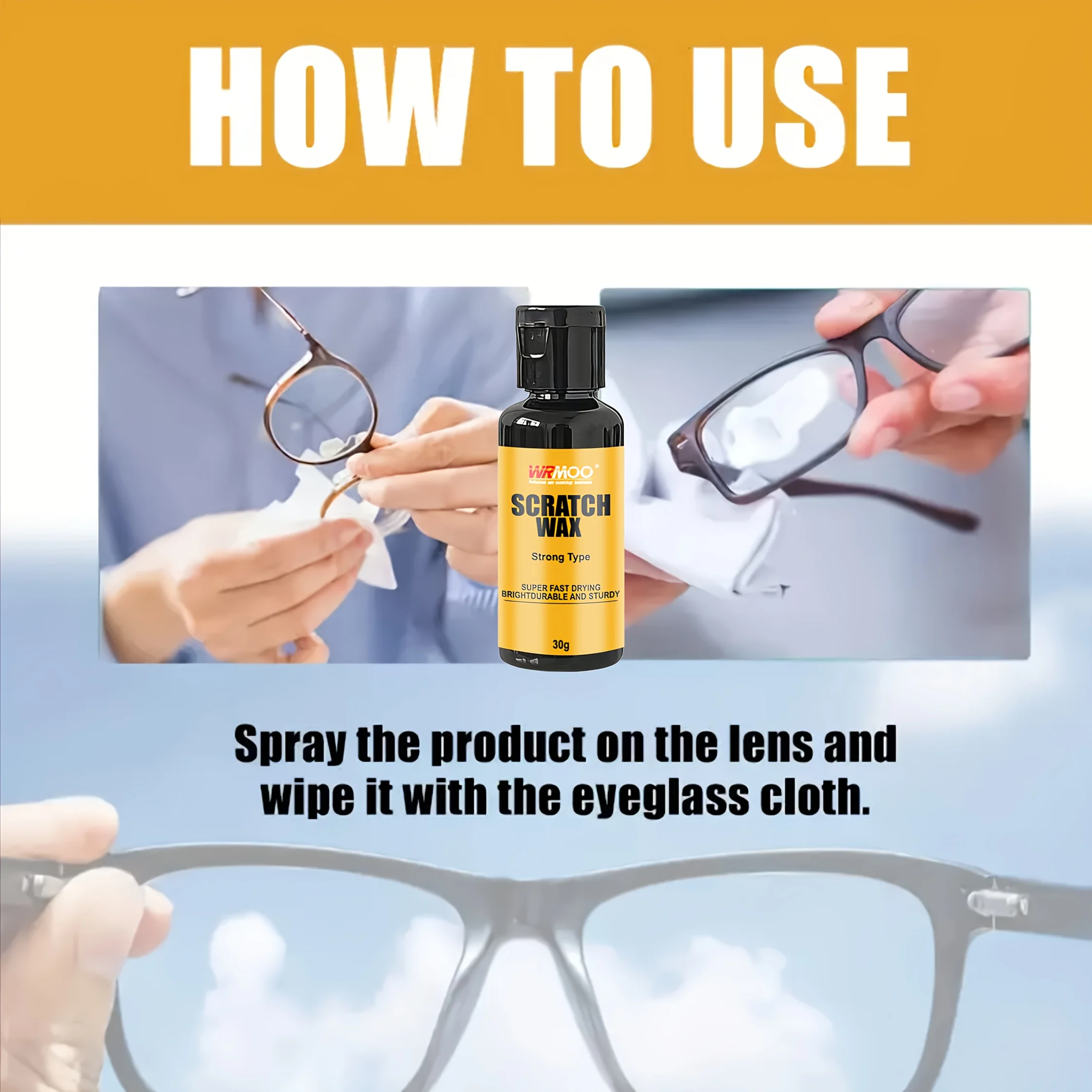 Glasses Repair Resin - Eyeglass Restoration Cream for Scratch, Yellowing & Wear, Lens Repair ,Suitable for Reading Glasses image 5