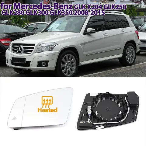 메르세데스-벤츠 GLK 클래스 X204 GLK250 GLK280 GLK300 GLK350 2008-2015 용 미러 가열 사이드 미러 유리 백미러 렌즈