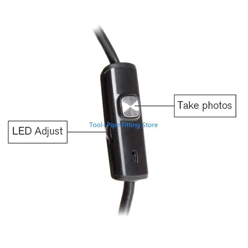 F92B USB Snake Inspection Camera USB Borescope Camera with 6 LED Lights for Android Phone for Windows