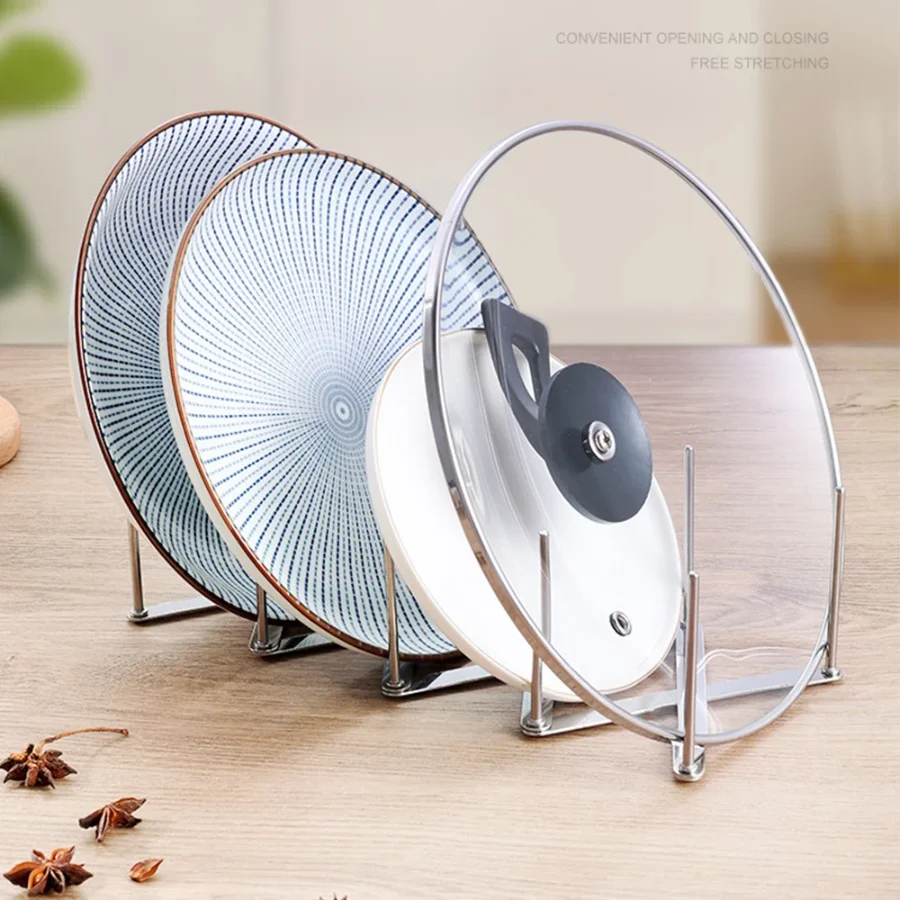 Pot Lid Rack Pan Lid Organizer - Kitchen Gadgets Rack Storage 评论和价格