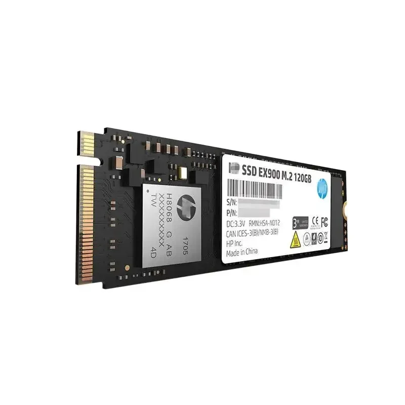 For HP SSD EX900 M.2 120GB 250G 500G 1T PCIe 3.0 x4 NVMe 3D TLC NAND Internal SSD 2Y42AA#ABC