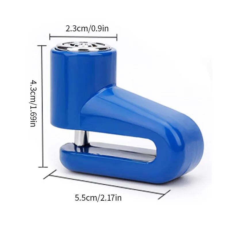Anti-theft Steel Motorcycle Disc Brake Lock Durable Road Bicycle Disc Lock With Keys Portable Mountain Bike Lock