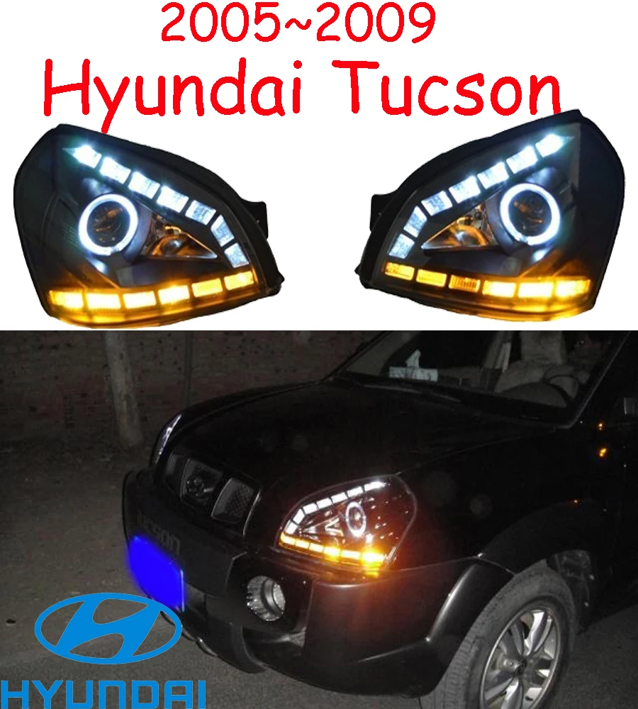 car bumper headlamp for Hyundai Tucson headlight 2005~2009y LED DRL car accessories HID xenon for Hyundai Tucson fog light