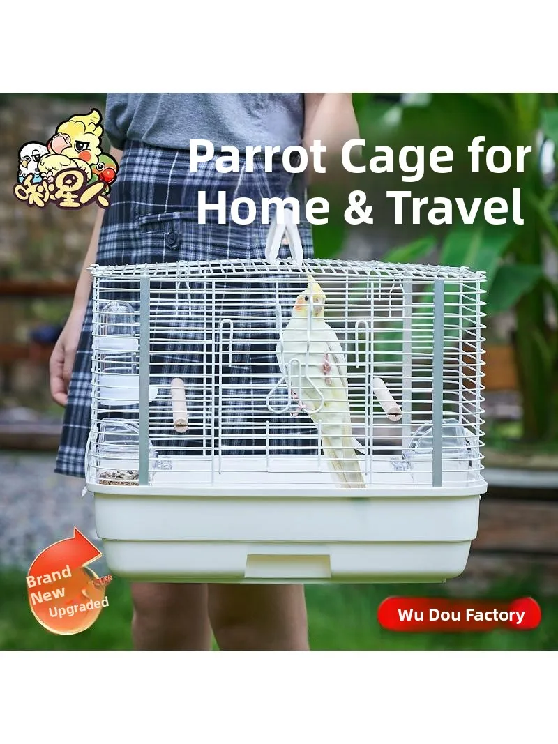 

Large Size Portable Assembled Cloud Ladder Cage Travel Playful Outdoors Cage Handheld Bird Cage Pet Supplies Supplies