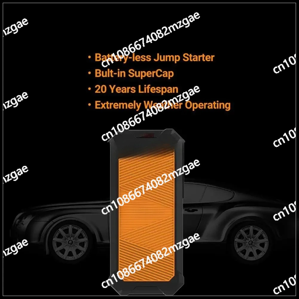 Car Jumpstarter 2, 12-Volt Battery-less Portable SuperCap (Up to 7.0L Gas, 4.0L Diese) Engine Starter Car Accessories