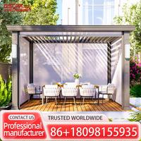 3x3 3x4 4x3 4x4 4x5 4x6 6x3 6x4 6x5 6x6m Modern Outdoor Aluminum Louvered  Gazebo for Garden Backyard Patio Pergola