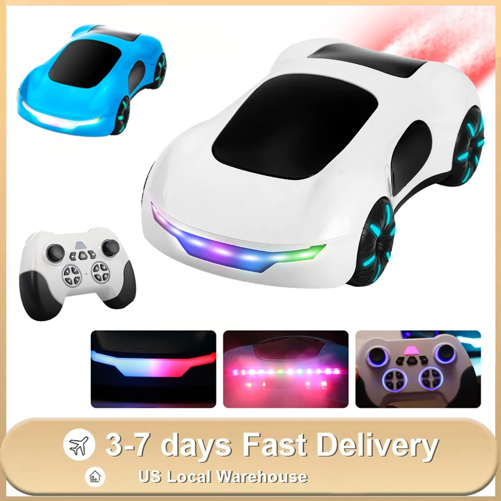 

Мини-спорткар с двойным распылением, звуком и крутой подсветкой, концептуальный трюковый автомобиль в стиле научной фантастики, детский радиоуправляемый автомобиль