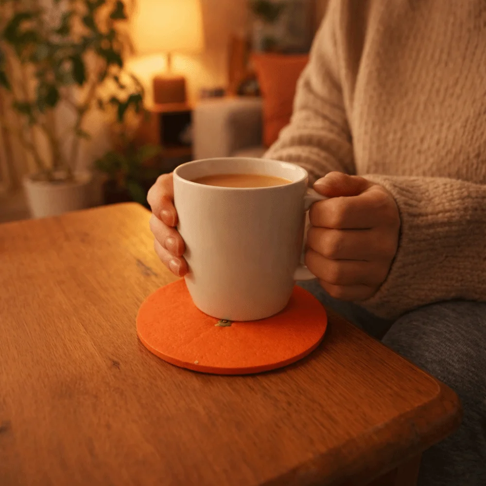 2PCS Acrylic Fruit Coasters Cute Non-Slip Heat Insulation Pad Spill Proof Simulated Fruit Coffee Tea Coasters Coffee Table