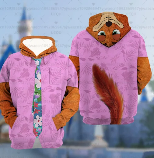 الخريف والشتاء Zootopia 2 ثلاثية الأبعاد هوديي البلوفرات نيك زي البلوز الكرتون تأثيري طفل الوالدين والطفل هوديي القمم #2