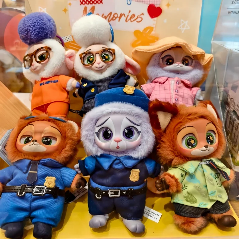 

Hot New Original Miniso Disney Animal City Blind Box Rubber Plush Toy Blind Box Judy Vinyl Plush Surprise Pendent Birthday Gifts