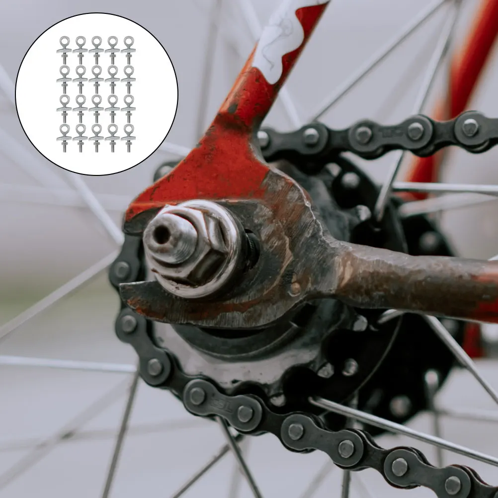 

20Pcs Chain Adjuster Tensioner for Bike Sturdy Fastener Bolt Easy to Use Cycling Maintenance Tool Compact Design