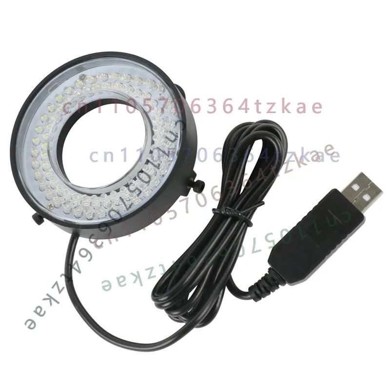 Adjustable USB 72 LED Ring Light Inner Dia 61mm Microscope Lamp for C‑mount Zoom Lens Illumination Optical Accessory