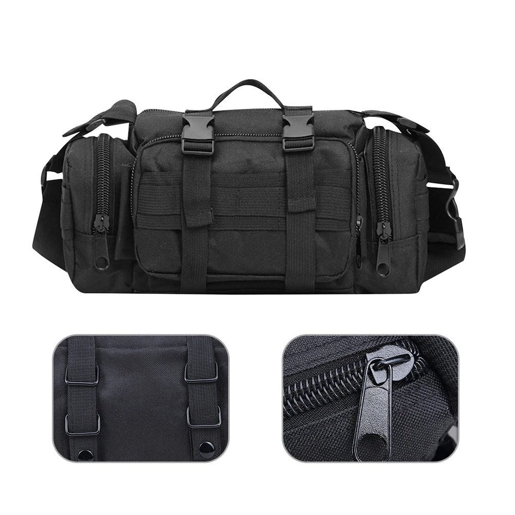 

Multi-Function Waist Bag Canvas Material Large Capacity Lightweight Portable Shoulder Bag for Outdoor Activities
