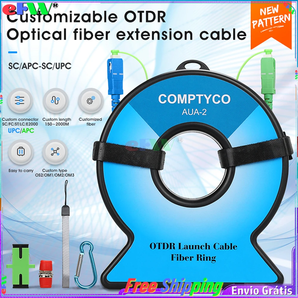 

eFVV Mini OTDR Dead Zone Eliminator SC/APC - SC/UPC Fiber Rings Optical OTDR Launch Cable Box SM Extension Cable 500M 1km 2km