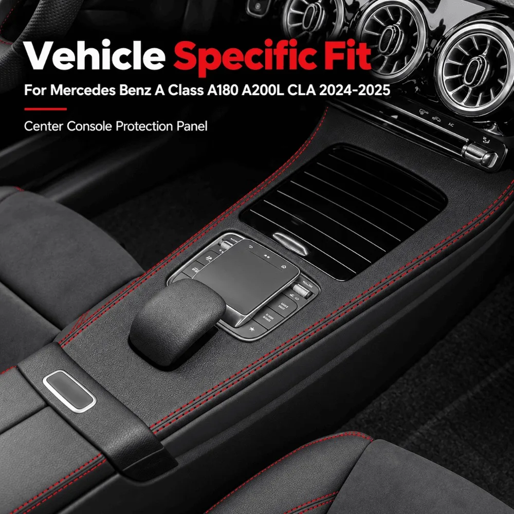 Center Console Panel Cover For Mercedes Benz A Class A180 A200L CLA 2024-2025 Shift Anti Scratch Decor Interior Auto Accessories