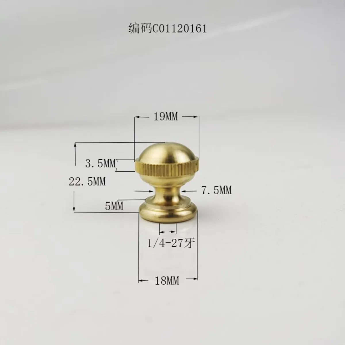 

Pure Brass British 1 / 4-27 Internal Tooth Bracket Head Straight Flower Smooth Head Nut Decorative Nut Lamp Accessories Diy
