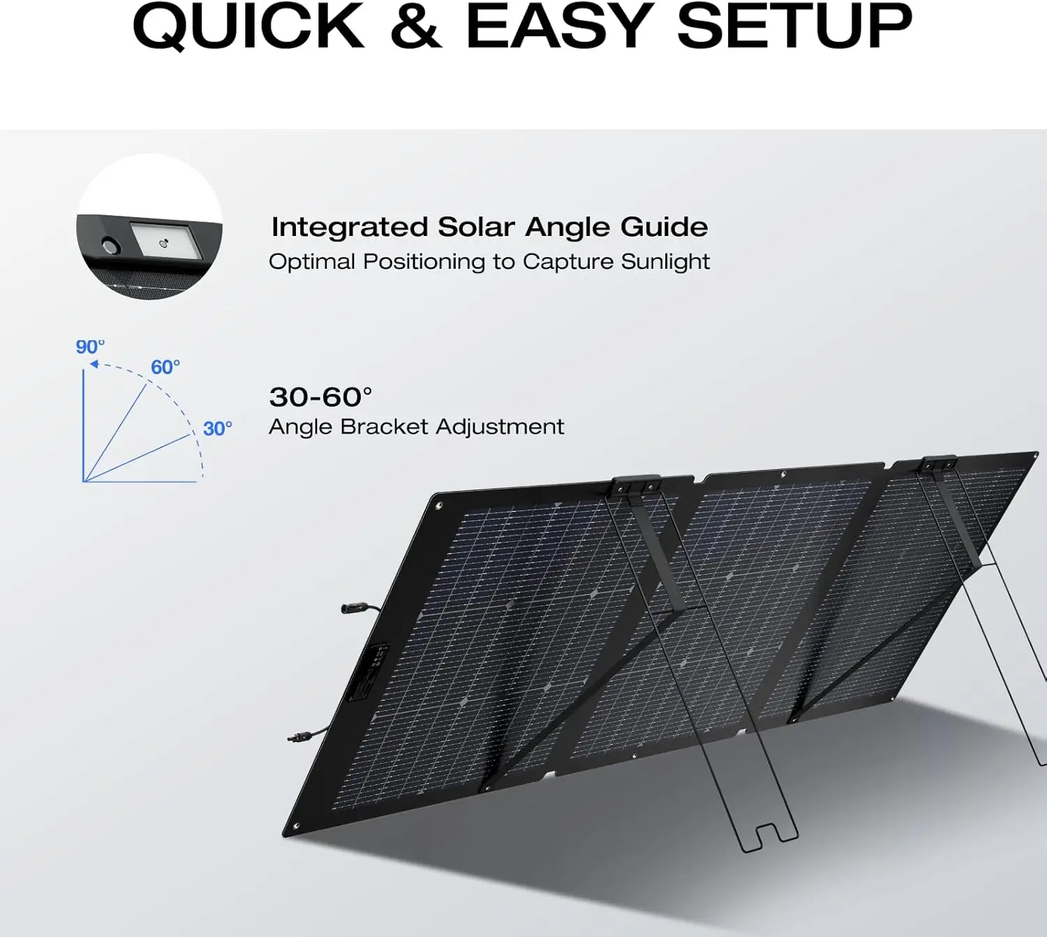 160 Watt Foldable Solar Panel Portable Power Station Adjustable Kickstand Waterproof IP68 Grid for Outdoor Camping RV view 4