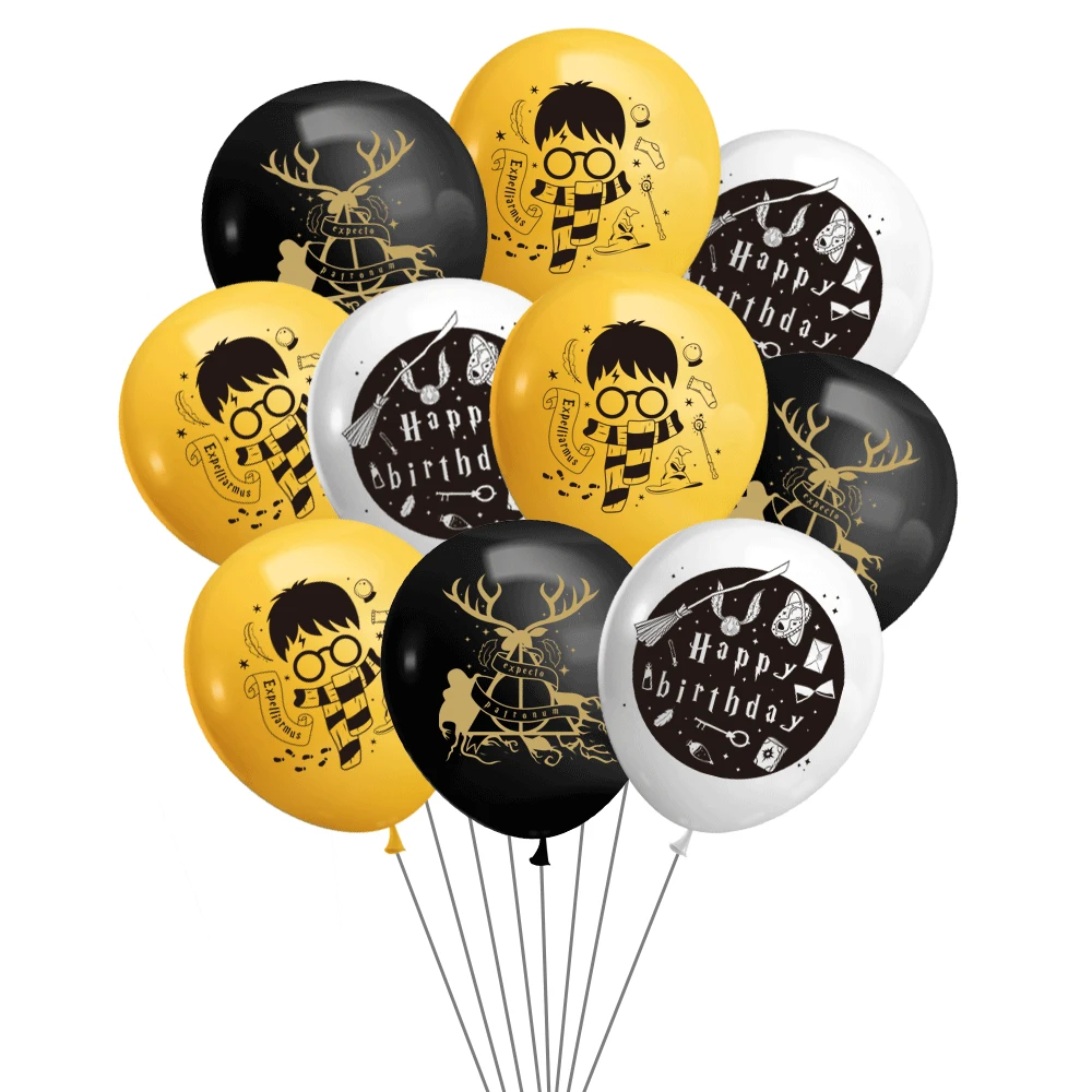 Cartoon Magic Academy Verjaardagsfeestje Supply Wegwerp Banner Cake Topper Hangende Vlag Ballonnen Set Hot Harries Decoratie