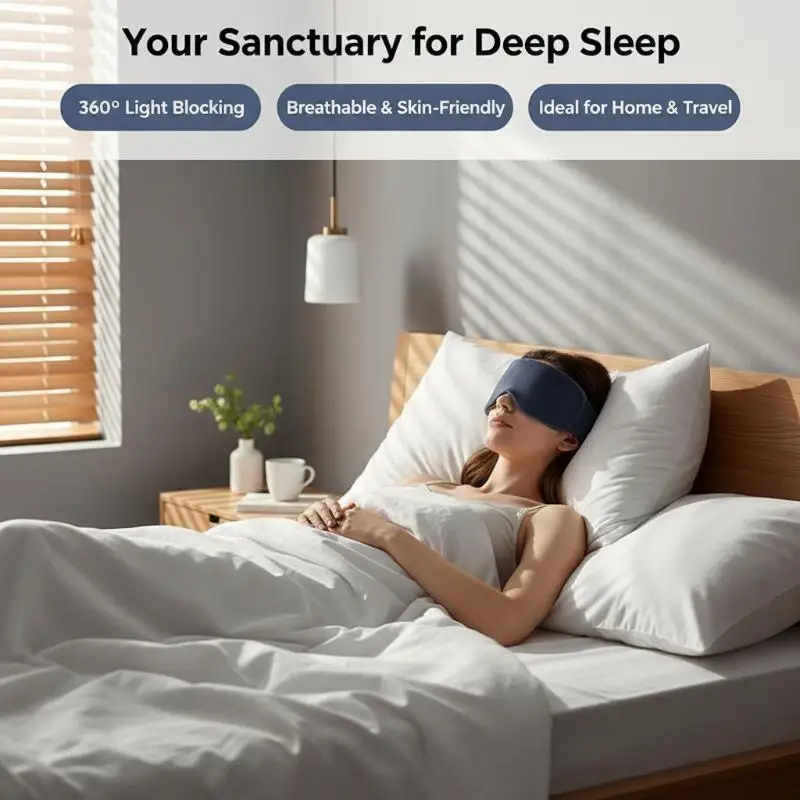 Gravity Sleep Eye Mask Soft Fluffy Fabric Full Shading Relieve Eye Fatigue Ideal for Insomnia People Travel Office Nap