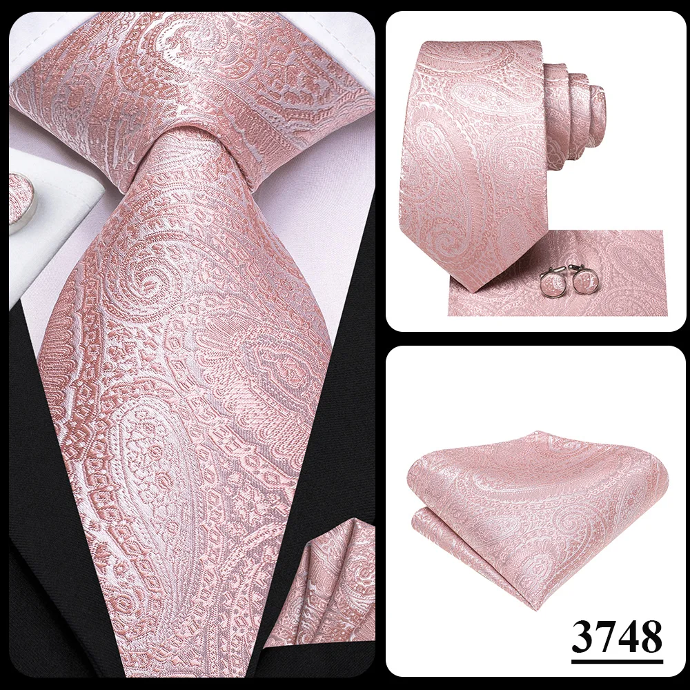 Herrenmode Einfarbiges Grün-Blaues Krawatten-, Taschentuch- und Manschettenknopf-Set für Smoking-Accessoires Klassische Luxus-Seidenkrawatte als Geschenk für Männer – Detail 31
