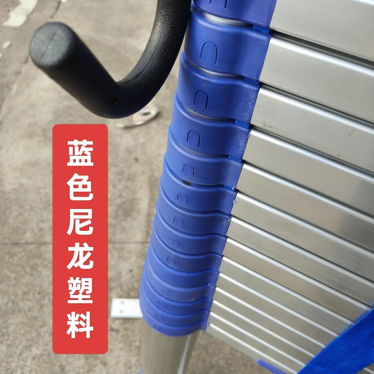 Eight-meter telescopic ladder Aluminum alloy bamboo joint lift staircase 8-meter contraction ladder Single-sided straight ladder