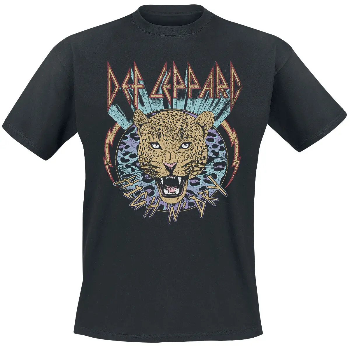Camiseta High N Dry Leopard Def Leppard para Homens e Mulheres, Camiseta Gráfica de Banda de Rock Metal, 100% Algodão, Moda de Verão