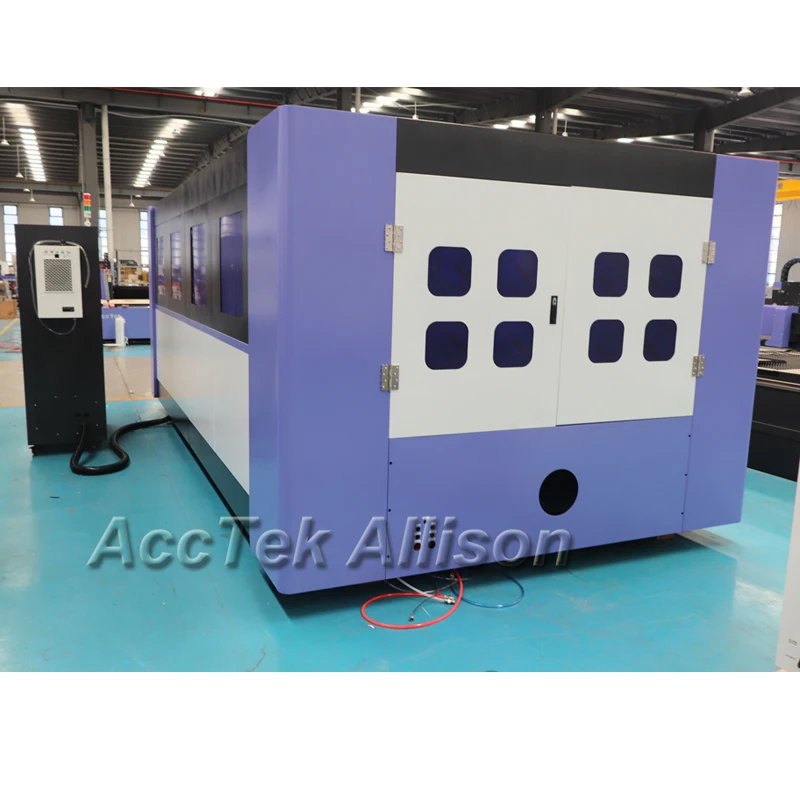 Enclosed Full All Cover 3000*1500mm Raycus IPG 3000w 6kw 8kw 12kw Cnc Fiber Metal Tube Laser Cutting Machines 4kw Laser Cutter