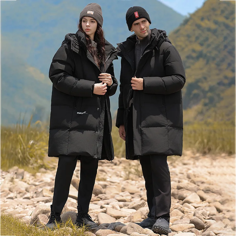 2024 New Winter Men Women Down jacket For Couples Coat Oversize Outerwear With Hood Down