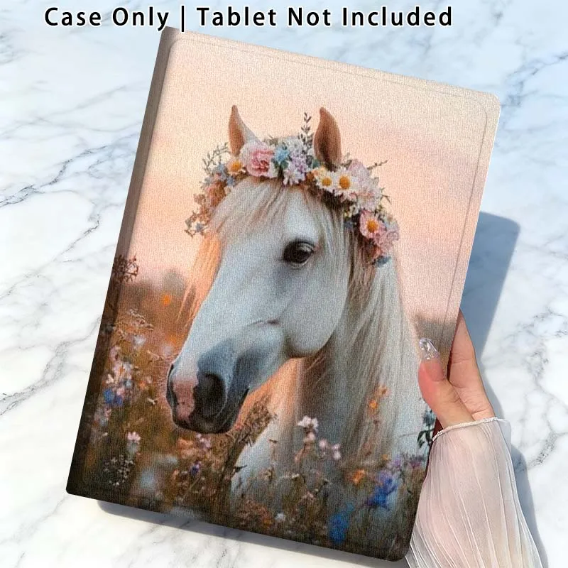 Flower Horse For Xiaomi Poco Redmi Pad 2 4 5 6 6S 7 7S SE Pro Ultra Max 14 11 8.8 11.2 12.5 Inch Tablet Case