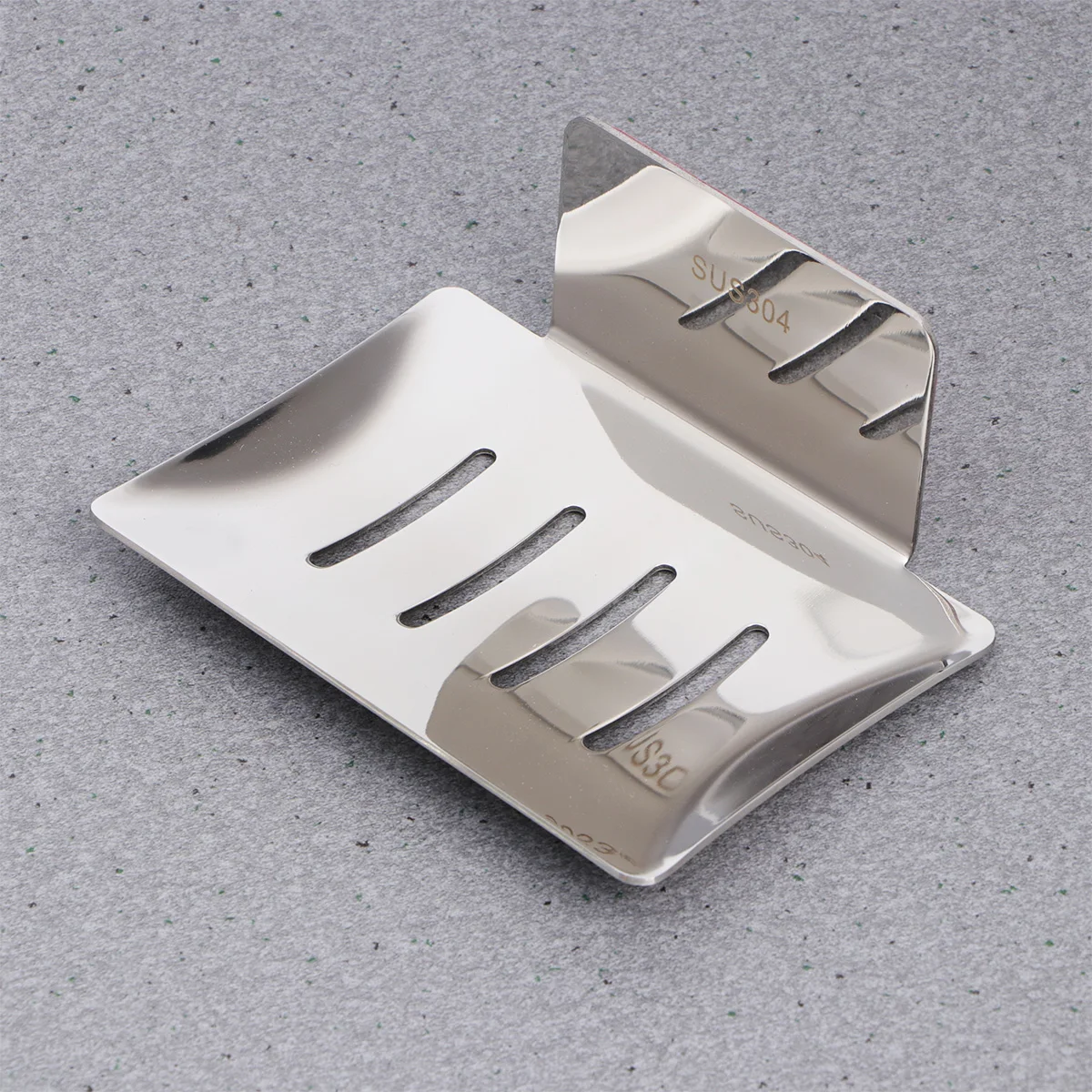 

304 Stainless Steel Soap Holder Storage Hollow Design Easy Drain Waterproof Rustproof Wall Mountable Kitchen Bathroom