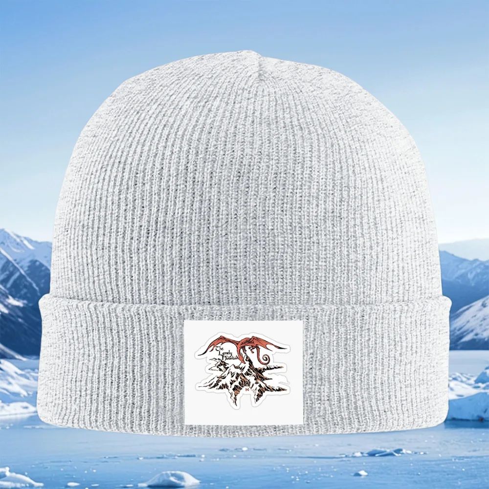 Dragão atop solitário vista de montanha das mulheres dos homens unisex chapéu de malha gorro pulôver inverno térmico quente natal ao ar livre ciclismo