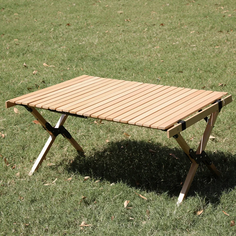 Camping Table Portable Picnic Table With A Carry Bag And Low Height Outdoor Foldable Wooden Table