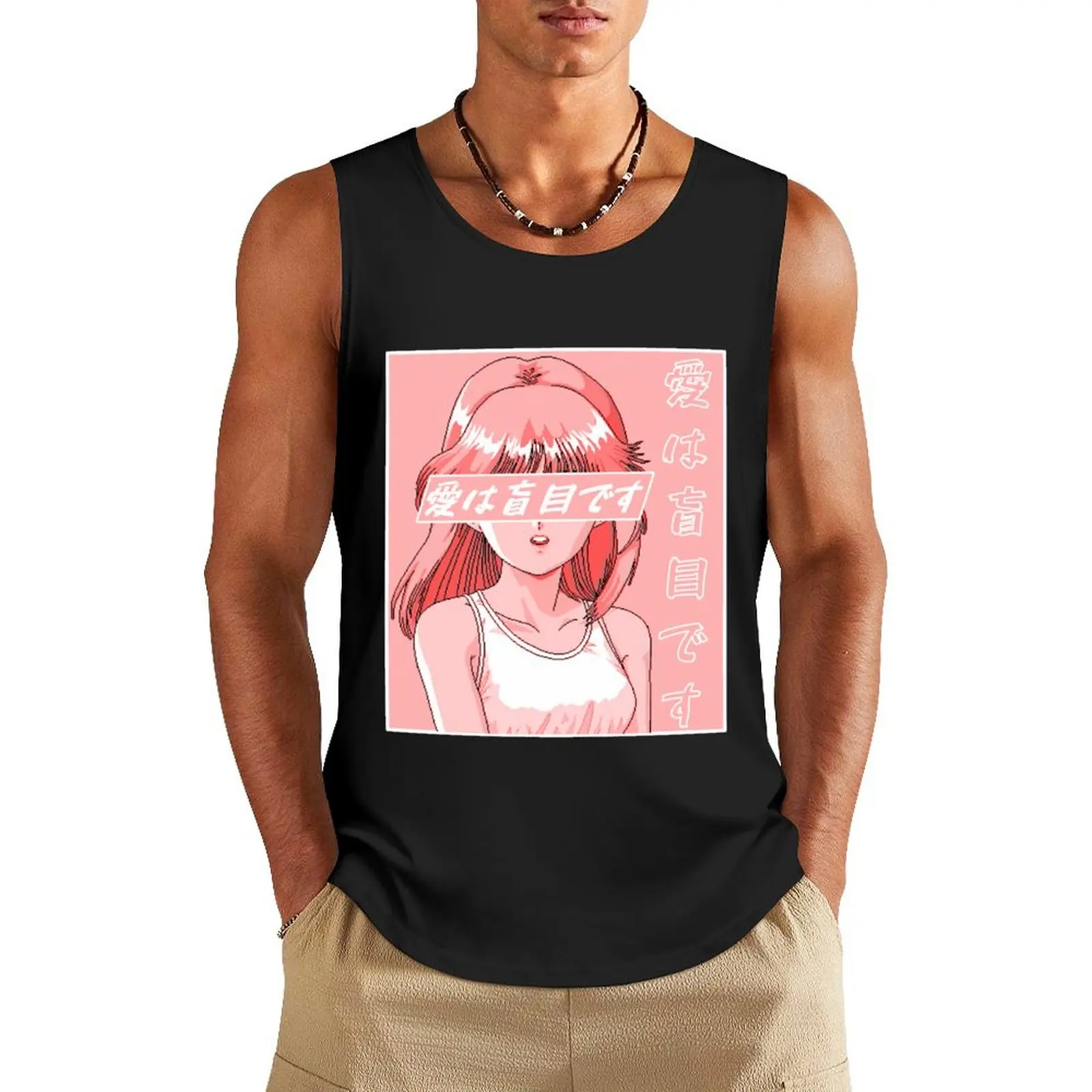 

VALENTINES DAY - SAD JAPANESE ANIME AESTHETIC Tank Top T-shirt sports sleeveless Men's t-shirts