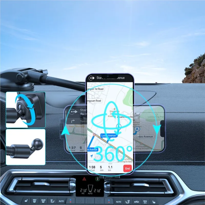 Car Mobile Phone Holder Air Conditioning Outlet High Quality Practical Hardware Hook Universal New Car Navigation Holder 2024