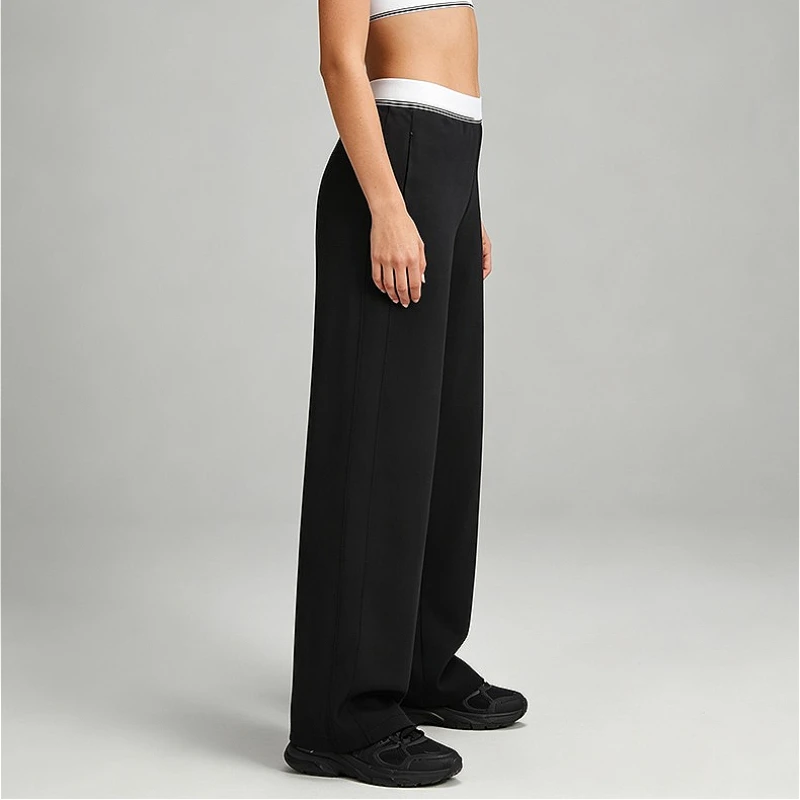 2026 Autumn New Women's Sweatpants Elastic Waist Straight Leg Trousers Casual Daily Loose Joggers Multiple Pockets Workout Pants