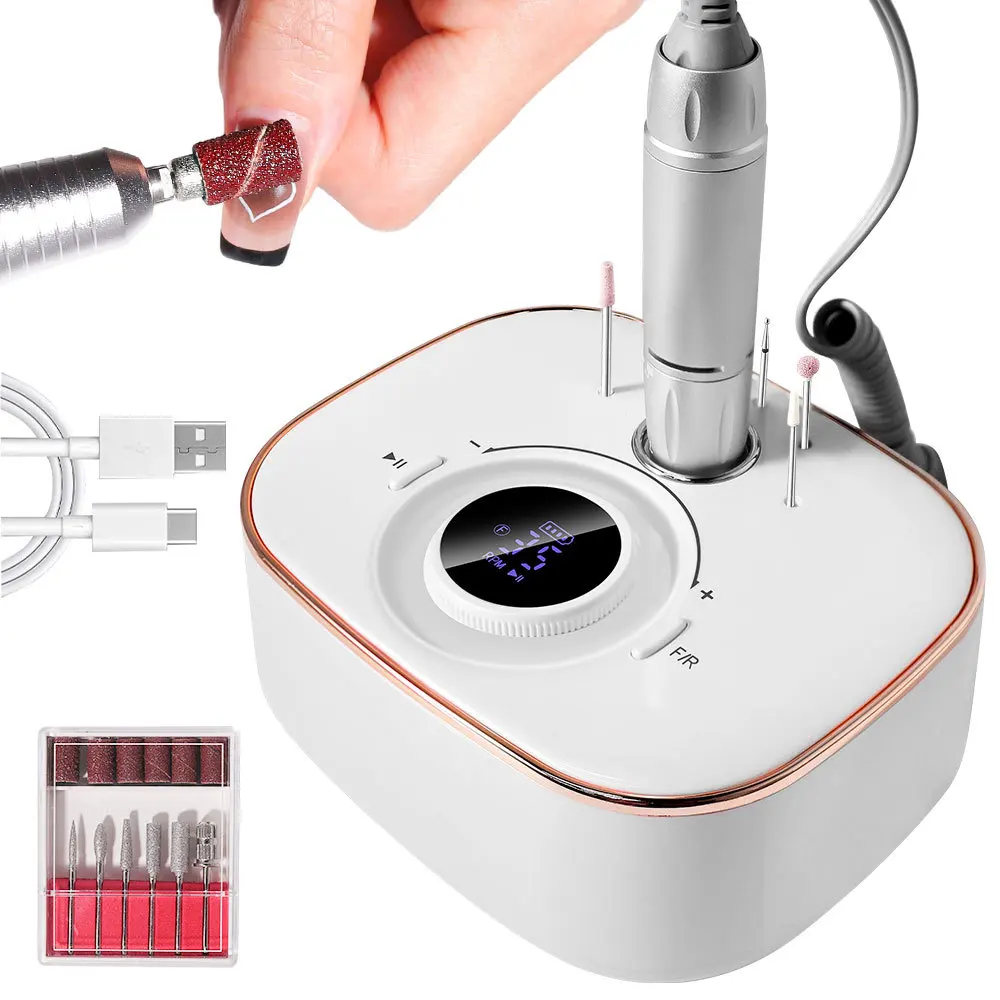 Máquina pulidora de uñas eléctrica USB, lijadora profesional de uñas, amoladora pulidora para manicura, cortador de fresado, herramientas de pulido de recorte