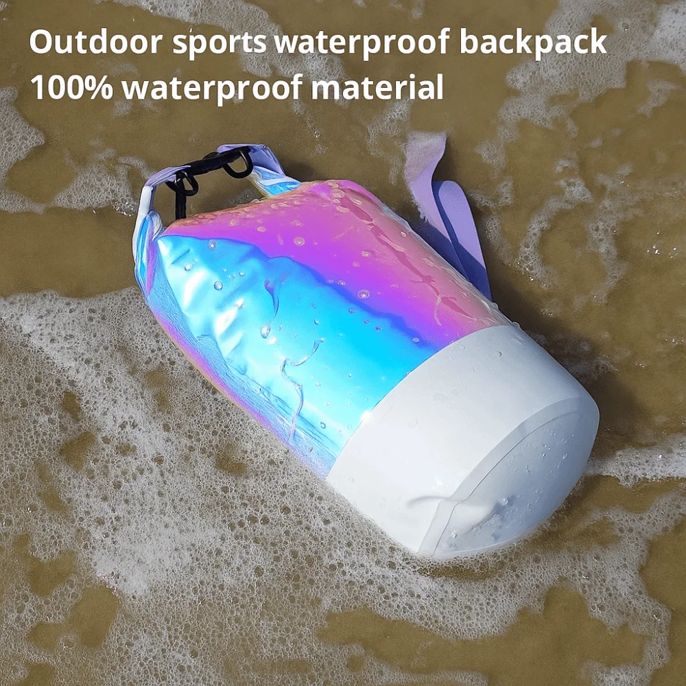 

10L/20L Waterproof Dry Bag Waterproof Backpack with Shoulder Straps Swimming Bucket Bag Lightweight Foldable Beach Backpack