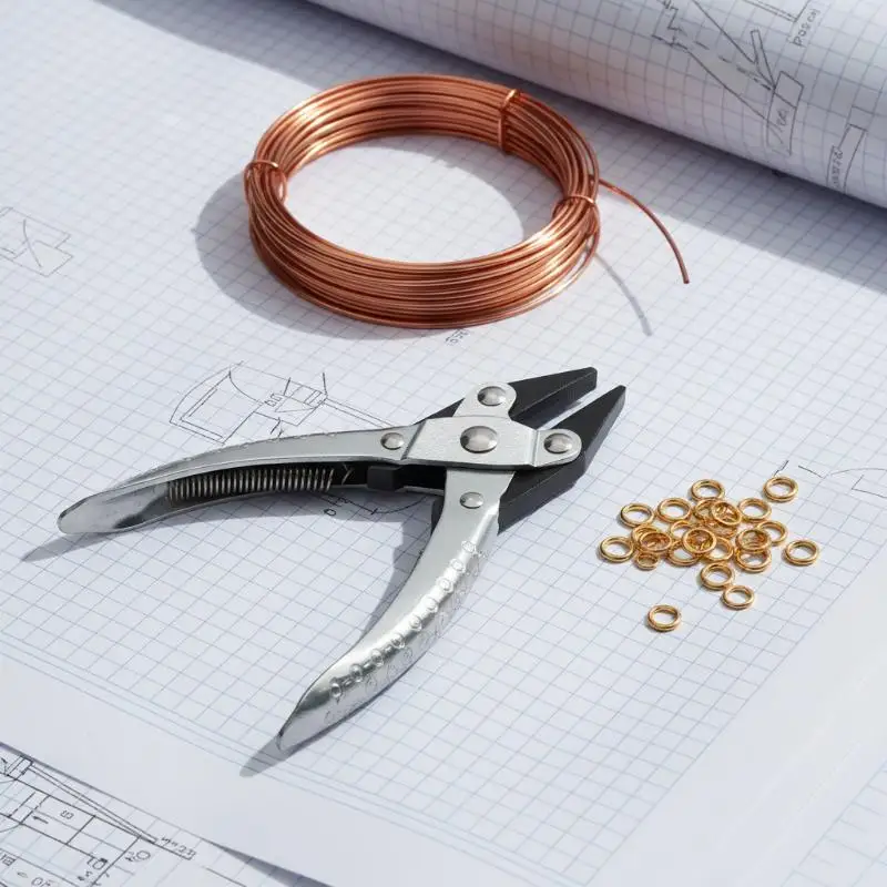 B*1PCS Silver Precision Pliers with Parallel for Versatile Jewelry Making Suitable for Wire Wrapping and Metalwork