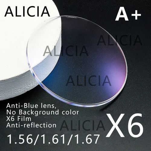 Imagen 1 del producto Lente de bloqueo de luz azul HD Anti reflejo 1,56 1,61 1,67 miopía astigmatismo hipermetropía lente graduada óptica hombre mujer