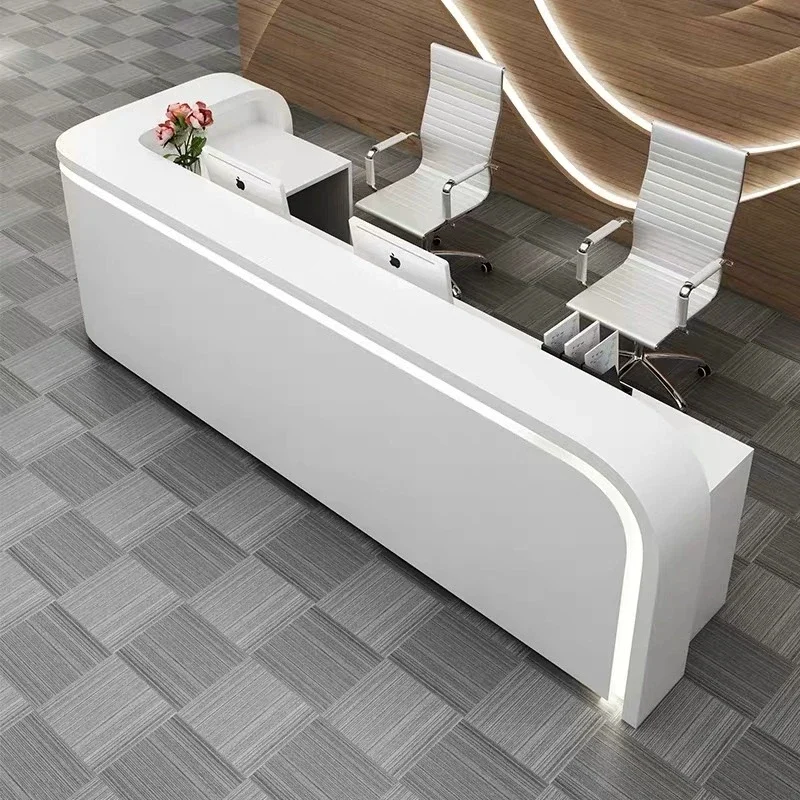 SimpleSalon Reception Desk Counter Restaurant Office Service Desk Vanity Front Coffee Gaming Office Furniture