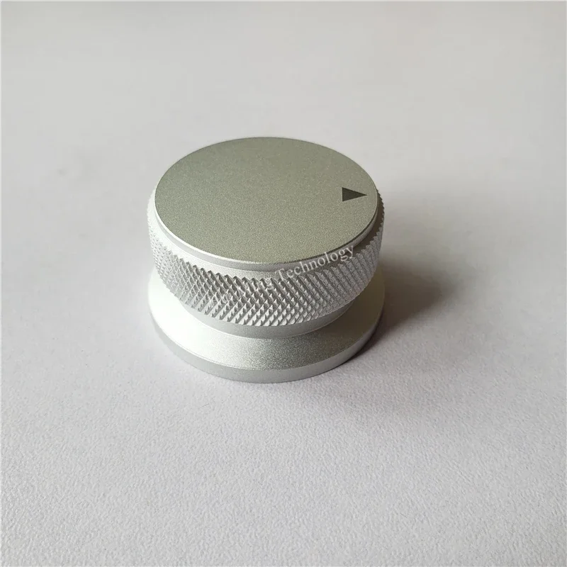 2Pcs Knurled Knob For Potentiometer Cap Aluminum Knobs Sandblast 34*20mm 38*20mm Triangle Decoder Button Volume Tube Amplifier