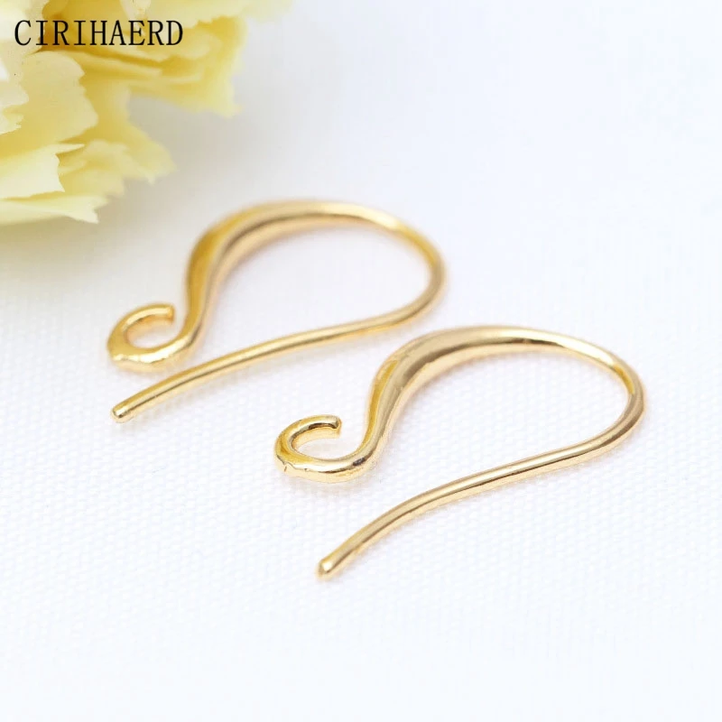 4 Models 14K/18K Gold Plated Earring Hooks DIY Earrings Jewelry Making Supplies Materials Women's Earring Accessories Wholesale