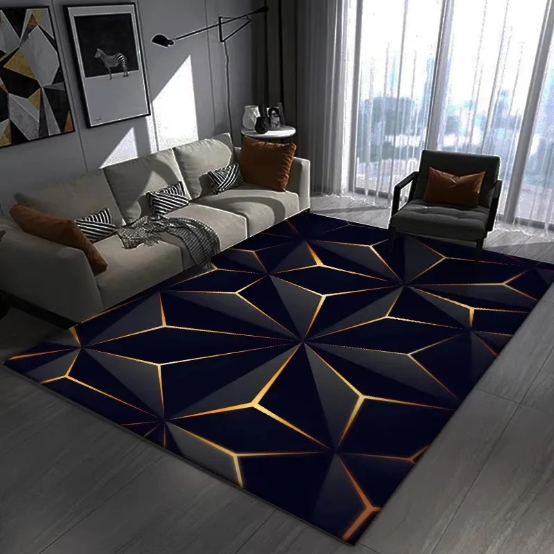Dazzling 3D Carpet Visual Geometry Pattern Large Area Full Cool Dark Wind Bedroom Gaming Gaming Room Decorative Mat Rug