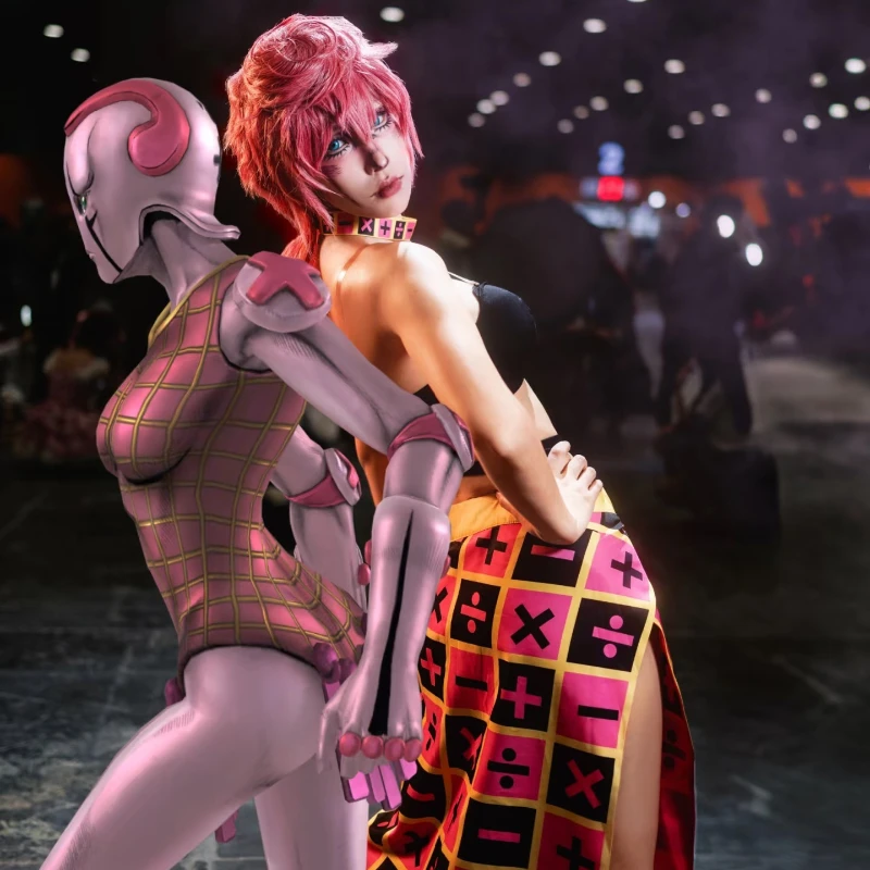 أزياء جوجو للمغامرة الغريبة أنيمي تريش أونا التأثيرية ACGN فستان نسائي زي موحد لحفلات الهالوين ملابس لعب الأدوار