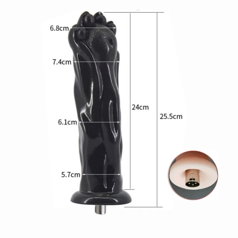 Sex Machine Attachments Dildos for Sex Machine with 3XLR Connector Extra long and extra thick vibrator for women