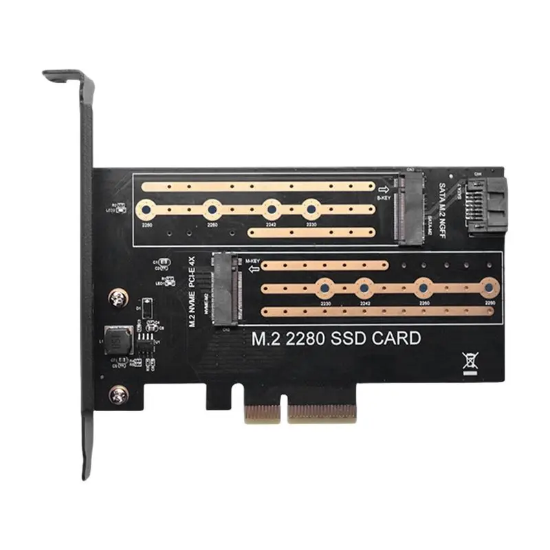 AT82-PDM2-R2.0 NVME NGFF To PCIE 4X Adapter Board M. 2 NVME SATA SSD Conversion For M. 2 2280/2260/2242 SSD Cards